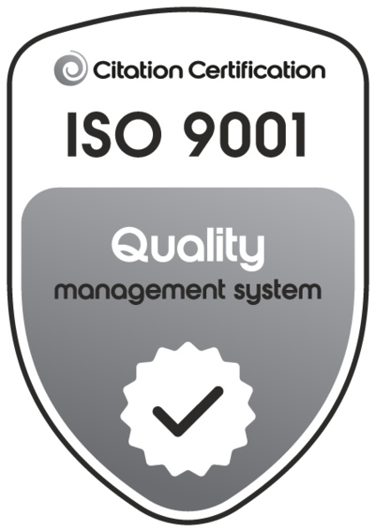 ISO 9001 Quality Management certified by Citation Certification