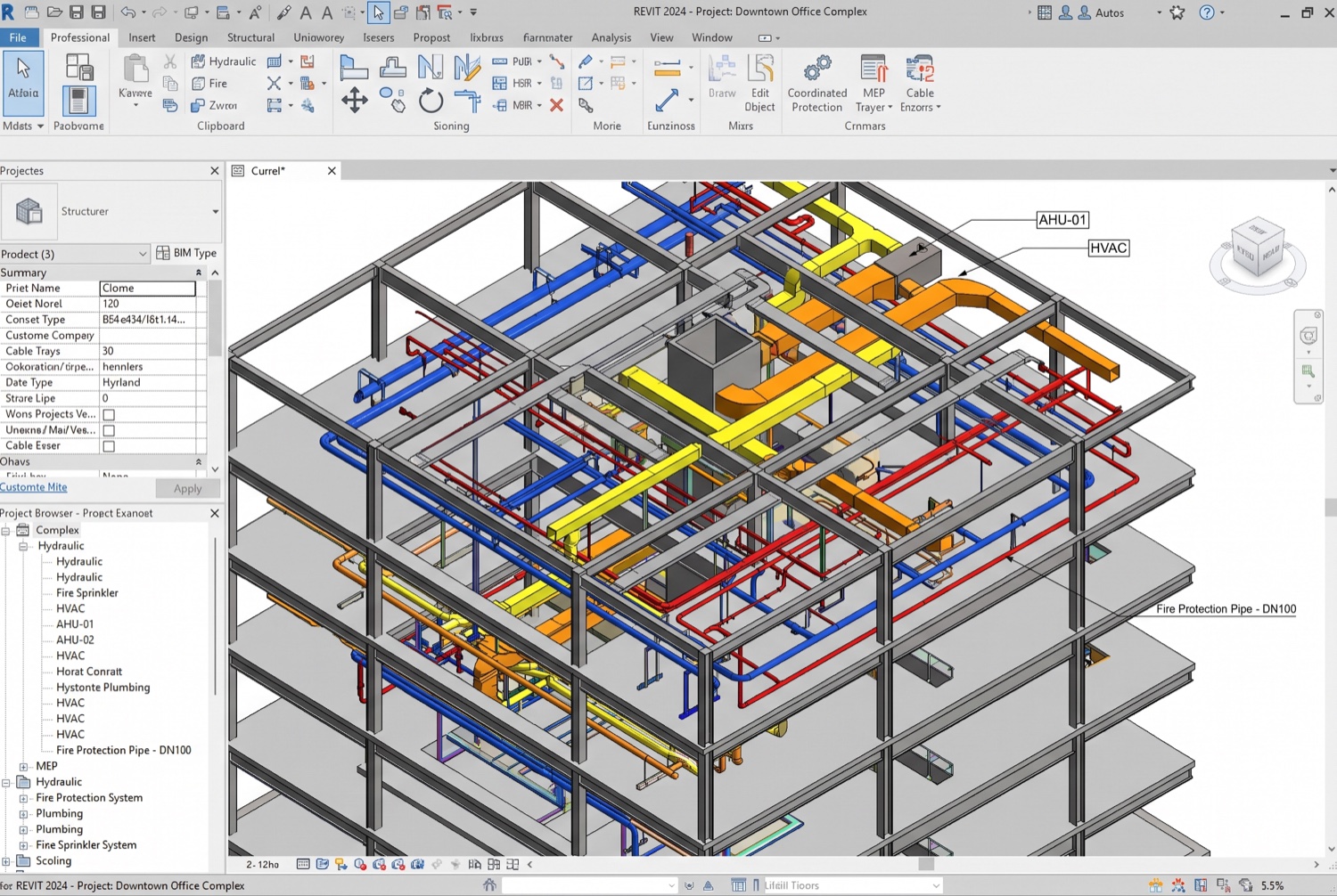 Axis 3D BIM services coordination model